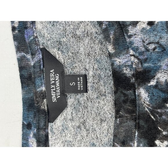 simply vera wang long sleeve shirt high low floral rayon blend sheer small READ - Picture 3 of 8